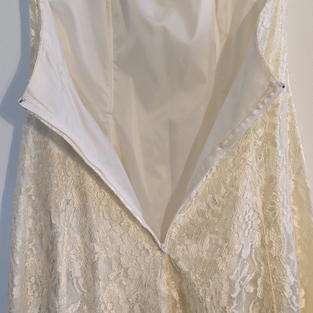 VINTAGE NU MODE cream lace dress - size small - Picture 7 of 16